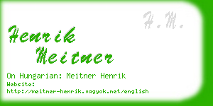 henrik meitner business card
